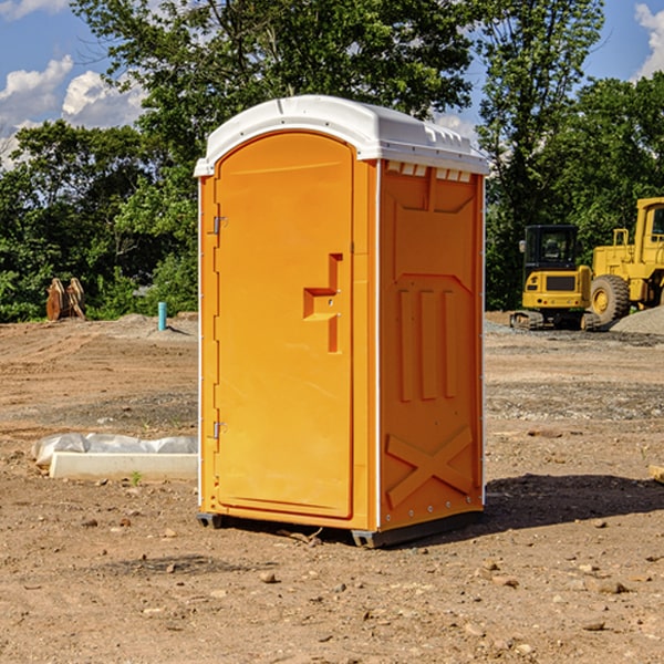 how often are the porta potties cleaned and serviced during a rental period in Modoc